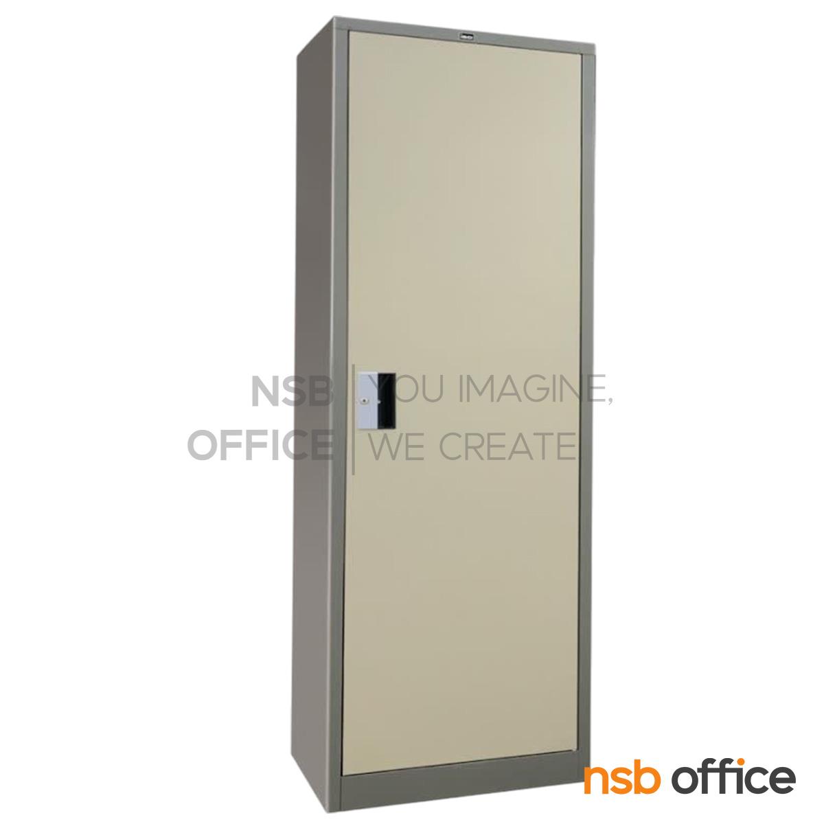 ตู้เสื้อผ้าบานเดี่ยวทึบ รุ่น ICN-504 ขนาด 50W*183H cm. กุญแจ CyberLock