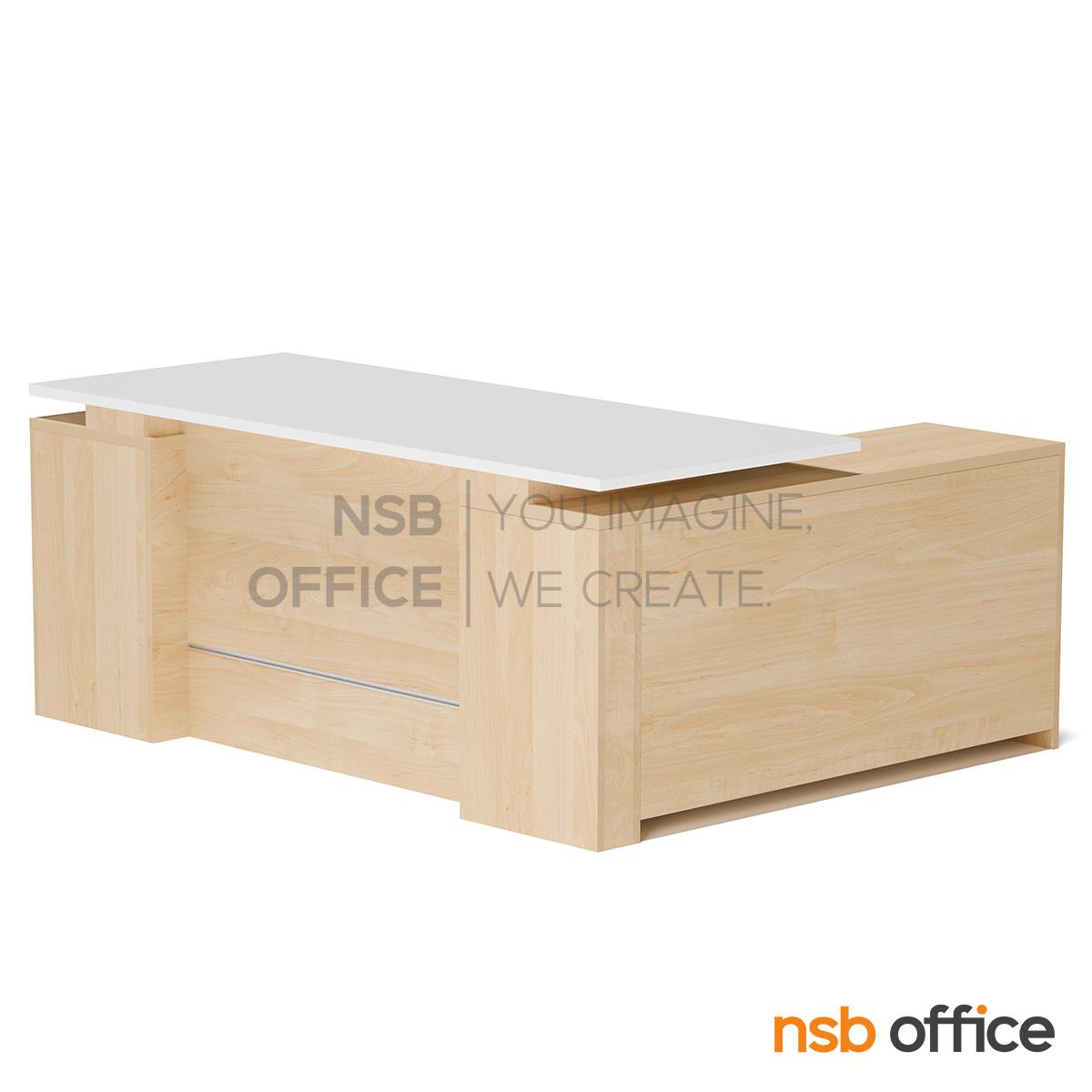 โต๊ะผู้บริหารตัวแอล รุ่น Navel (นาเวล) ขนาด 180W cm.  