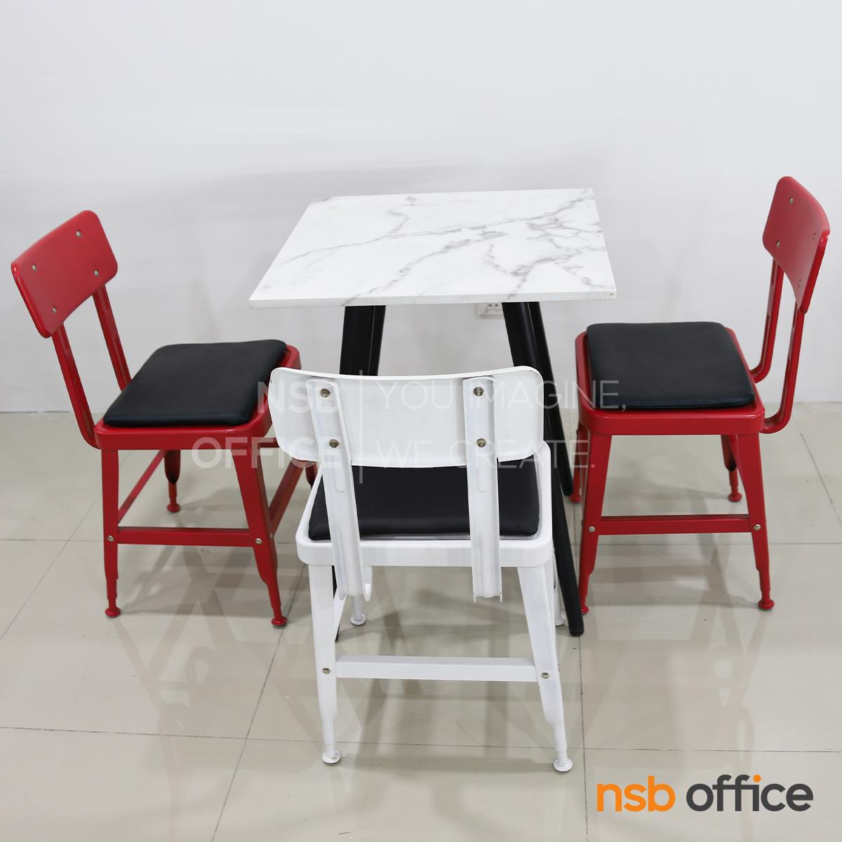 ชุดโต๊ะหน้าท็อปหินเทียม รุ่น Angelite (แองเจไลต์) ขนาด 60W cm.  พร้อมเก้าอี้โมเดิร์นเหล็ก