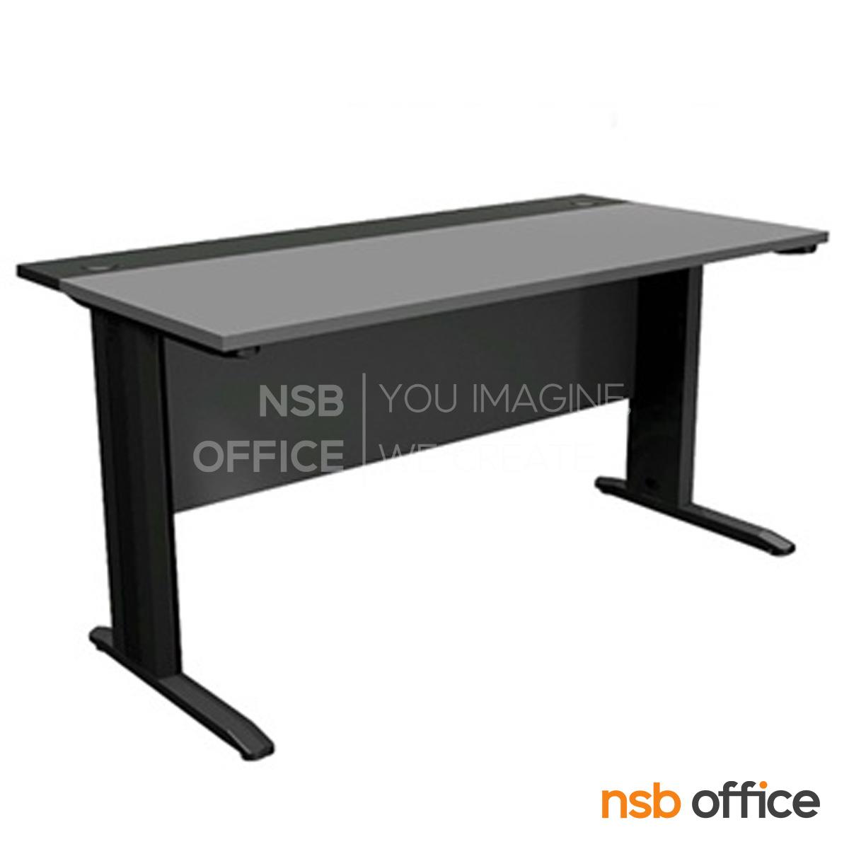 โต๊ะทำงาน ขนาด 180W*75H cm.    ขาเหล็กสีทูโทน