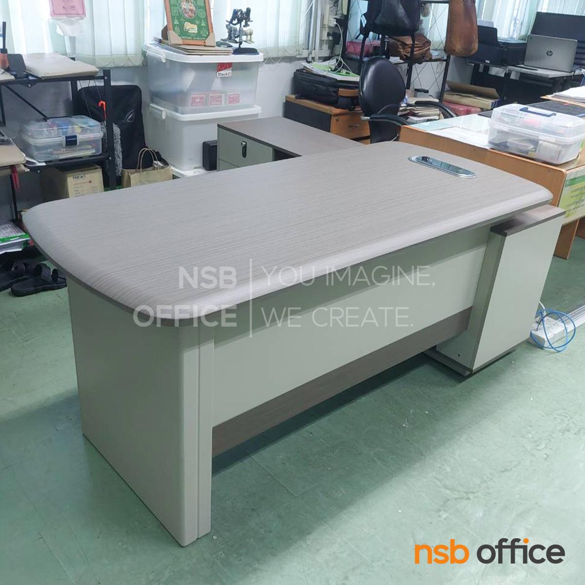 โต๊ะผู้บริหารตัวแอล รุ่น Kingsley (คิงสลีย์) ขนาด 180W cm.  