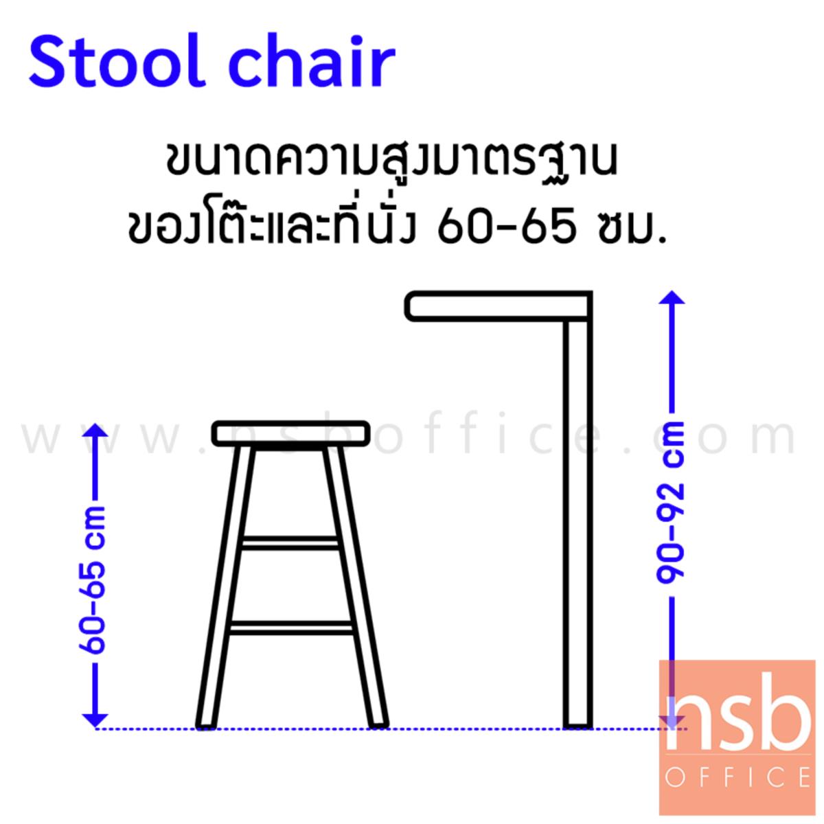 เก้าอี้บาร์สตูลที่นั่งกลม รุ่น STLE-1010  สแตนเลสล้วน