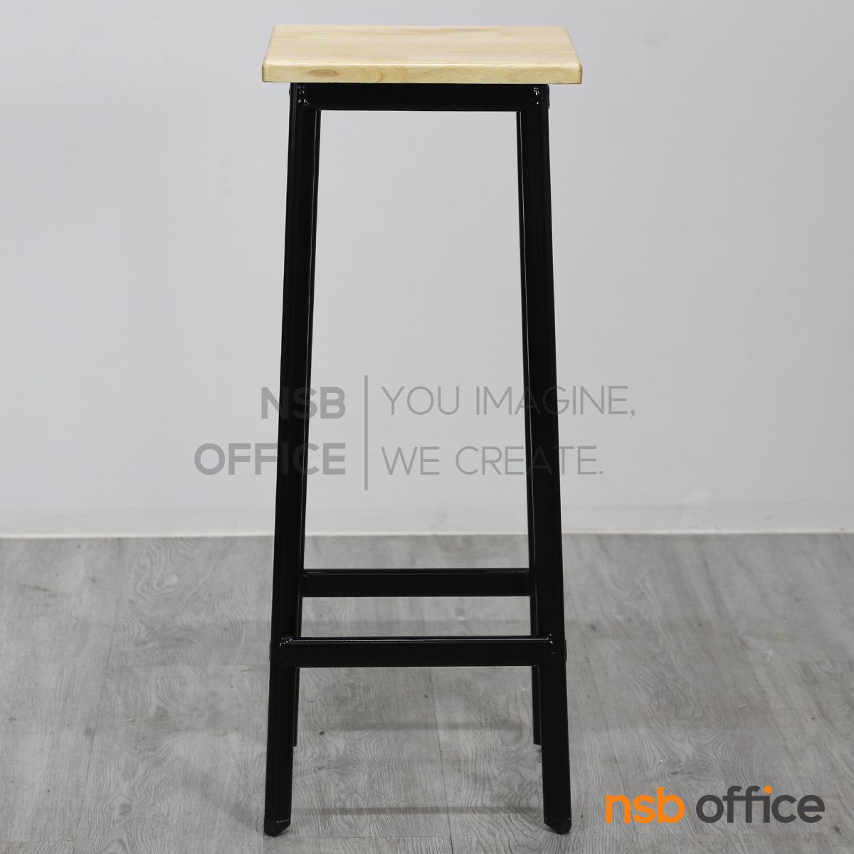 เก้าอี้บาร์สตูลที่นั่งเหลี่ยม รุ่น Gemma (เจมม่า)  ขาเหล็กทรงไข่พ่นสี