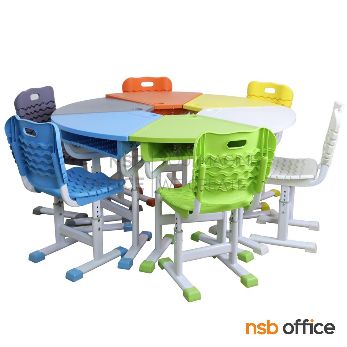 H02A007:ชุดโต๊ะและเก้าอี้นักเรียนสีสัน รุ่น Olinia (โอลิเนีย)  
