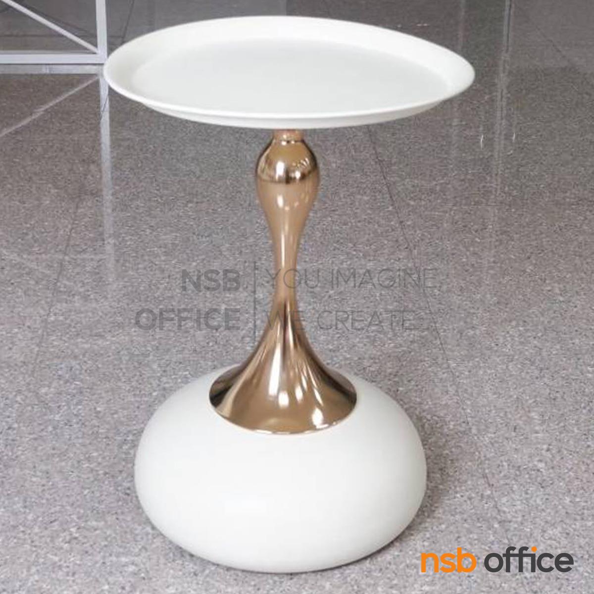 โต๊ะข้างเหล็กทำสี รุ่น Ezra (แอซล่า)  ขาเหล็กสีทองฐานเหล็กพ่นสี