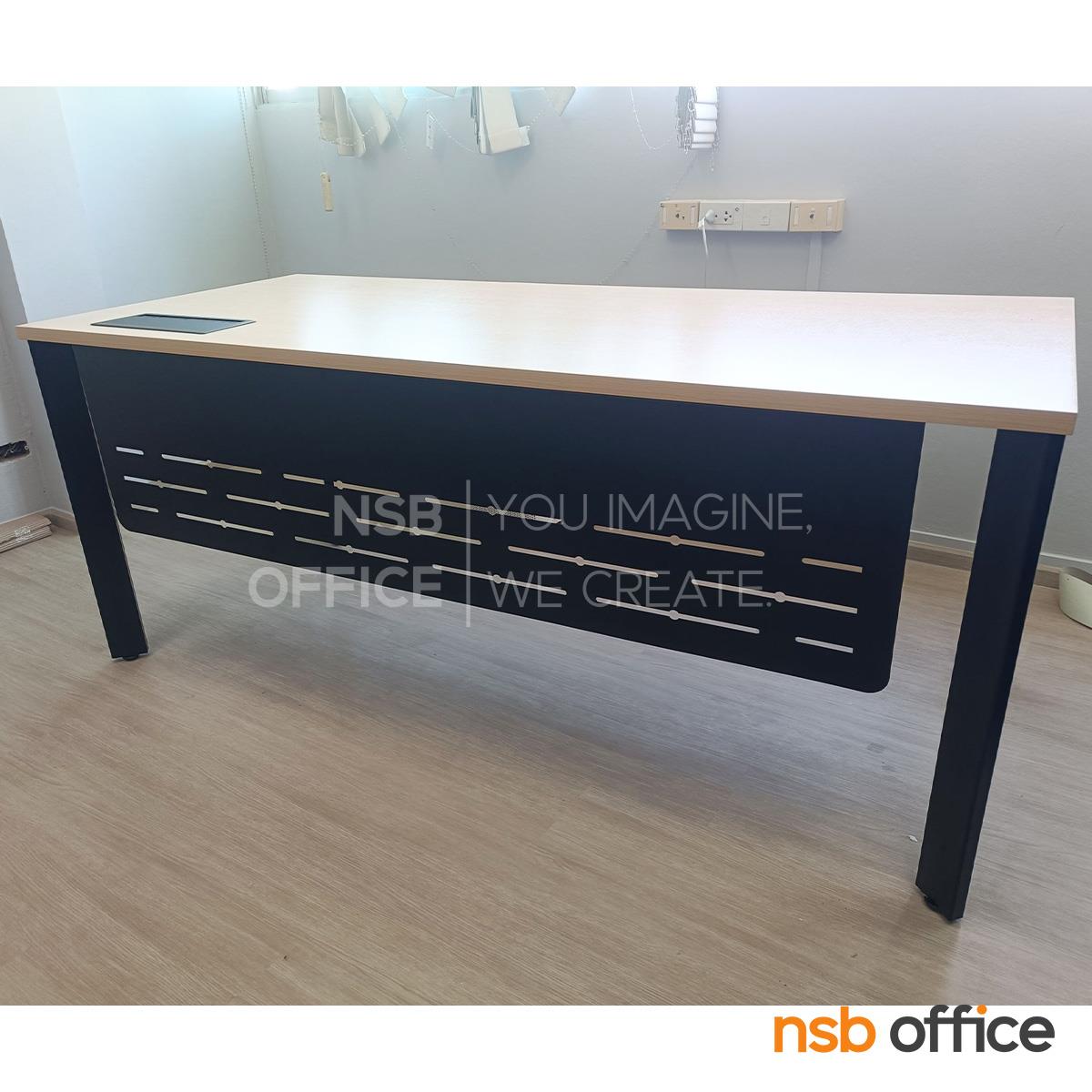 โต๊ะทำงานผู้บริหาร รุ่น Antonie (แอนโทนี่) บังตาเหล็ก ขาตรงวางทแยงมุม