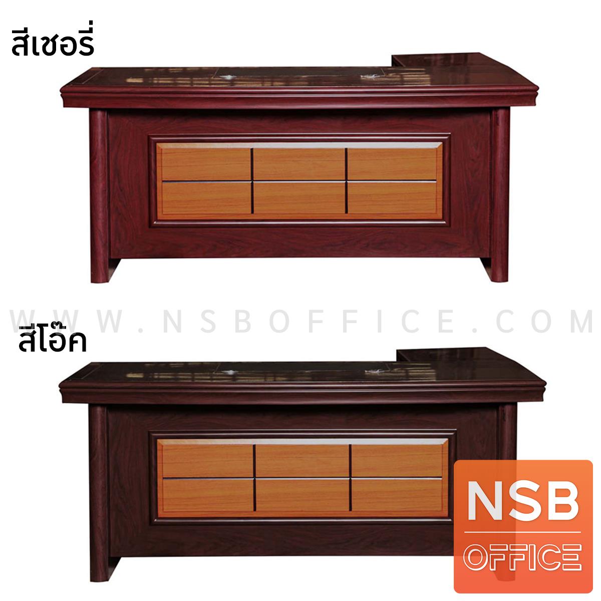 โต๊ะผู้บริหารตัวแอล  รุ่น Schneider (ชไนเดอร์) ขนาด 180W cm. พร้อมตู้ลิ้นชักและตู้ข้าง   