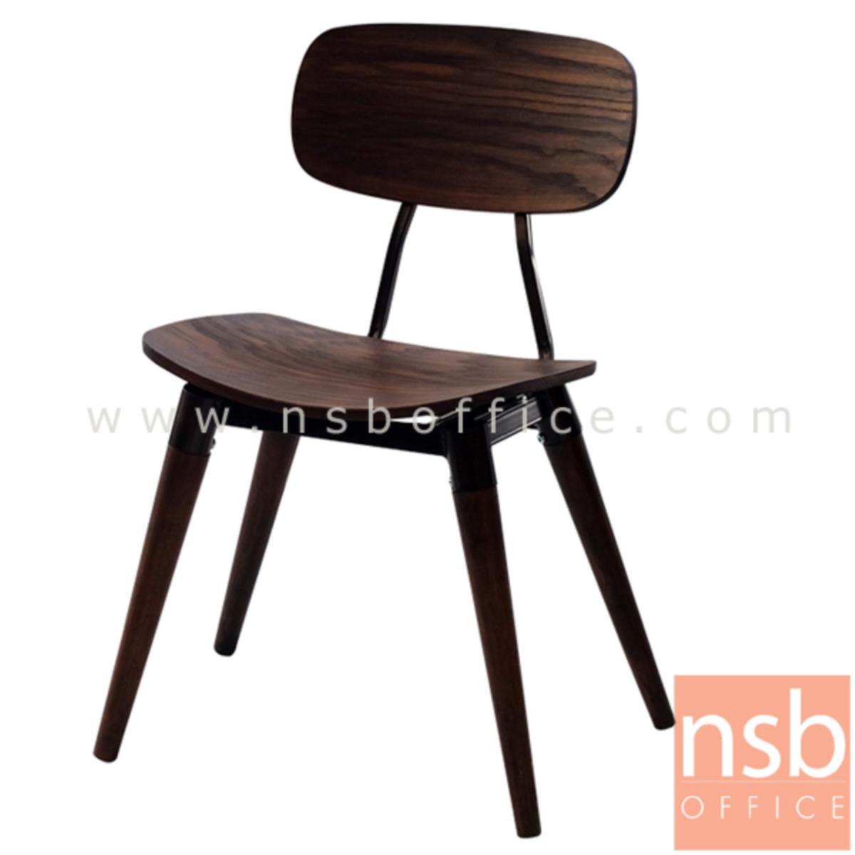 เก้าอี้โมเดิร์นไม้ รุ่น NP-163GM-WD ขนาด 60W cm. โครงขาเหล็ก