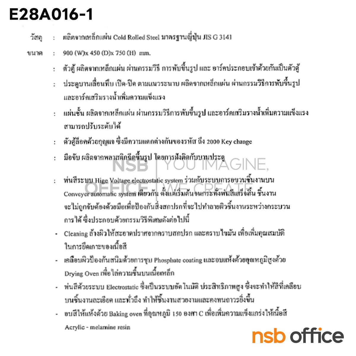 ตู้บานเลื่อนทึบเตี้ย 45D*75H cm. ยี่ห้อลัคกี้ (90W,120W และ150W cm.) รุ่น LCS   