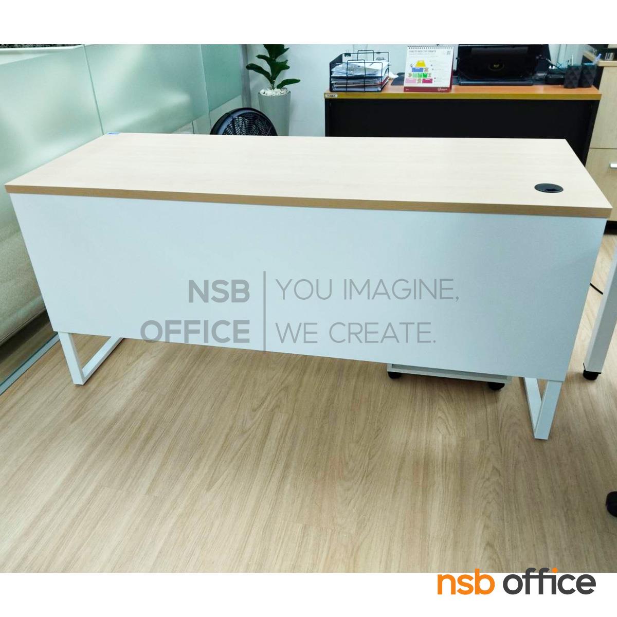 โต๊ะทำงาน 1 ลิ้นชัก 1 บานเปิด ล้อเลื่อน รุ่น Folke (โฟล์ก) ขนาด 120W และ 160W cm. มีกุญแจล็อครหัส ขาเหล็ก