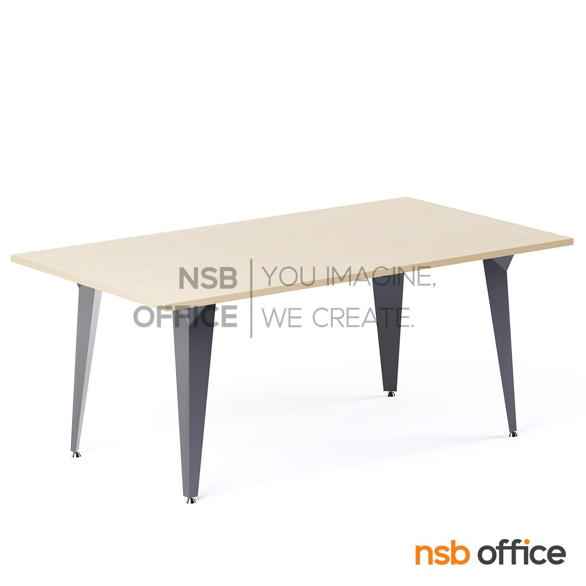 โต๊ะประชุมทรงสี่เหลี่ยม รุ่น Drizzle (ดริซเซิล) ขนาด 180W cm. ขาเหล็กทรงสามเหลี่ยมพีระมิด