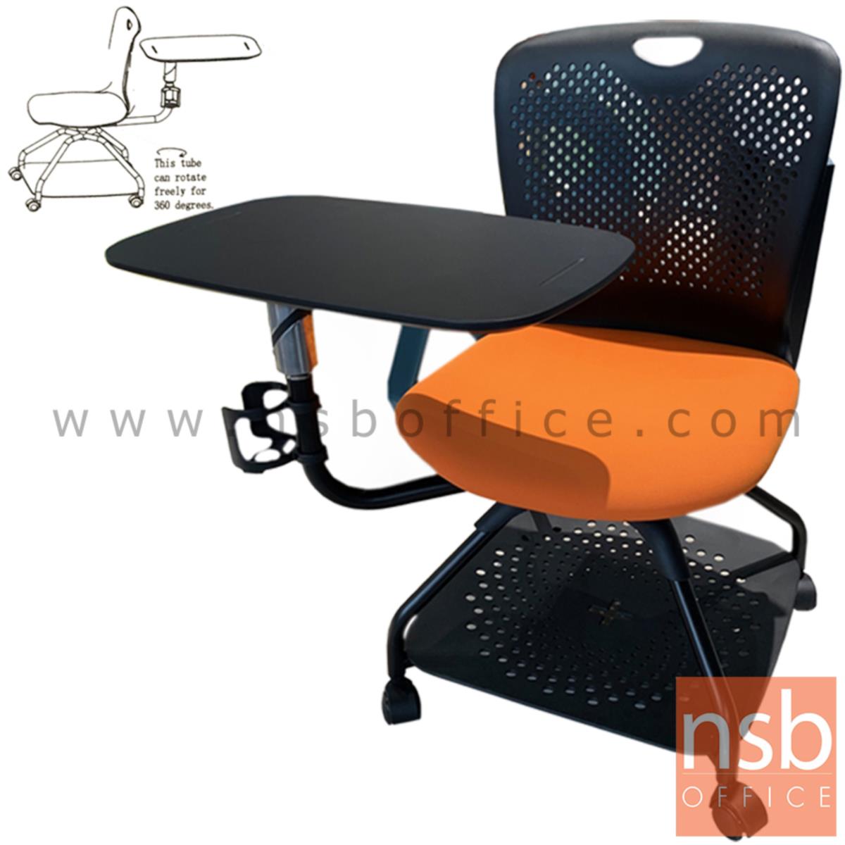 เก้าอี้เลคเชอร์ รุ่น Digory (ดิกอรี่)  โครงขาเหล็กล้อเลื่อน ฐานด้านล่างวางกระเป๋าได้