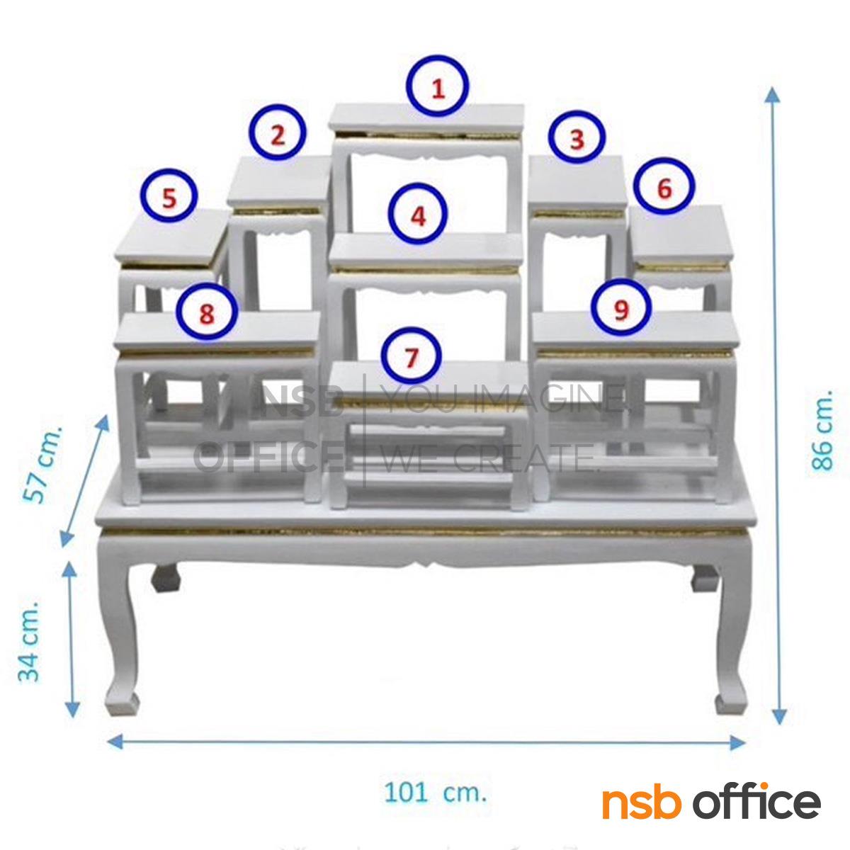 โต๊ะหมู่บูชาหมู่ 9 หน้า 6 รุ่น จอมใจ  