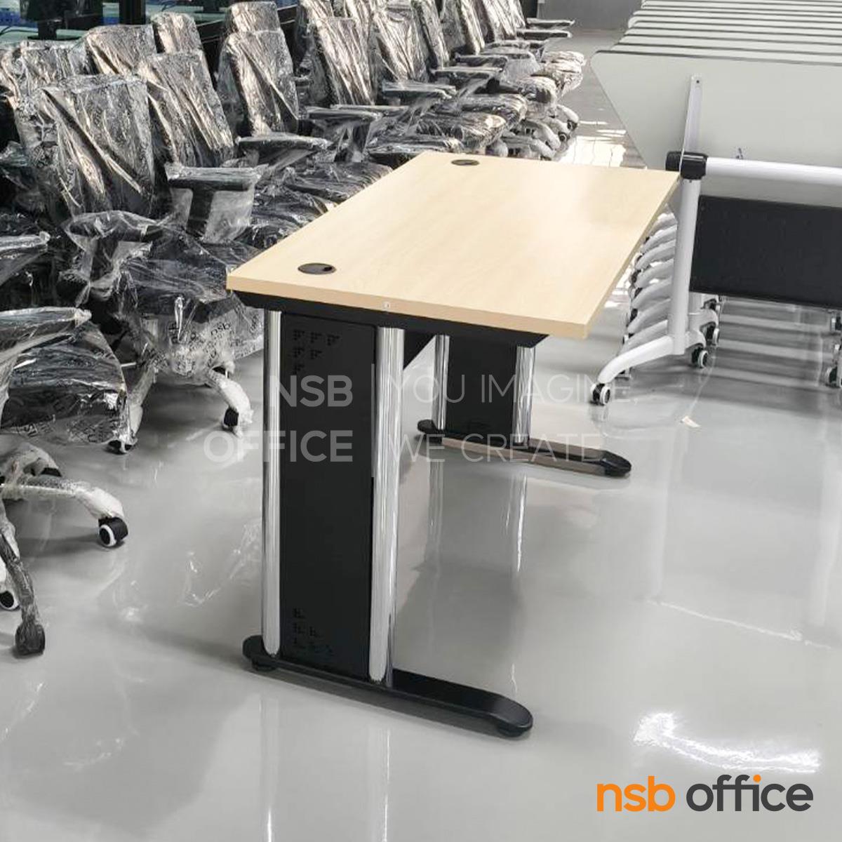 โต๊ะทำงาน บังโป๊ไม้ รุ่น Vader (เวเดอร์) ขนาด 80W ,120W ,150W cm.  ขาเหล็กตัวแอล