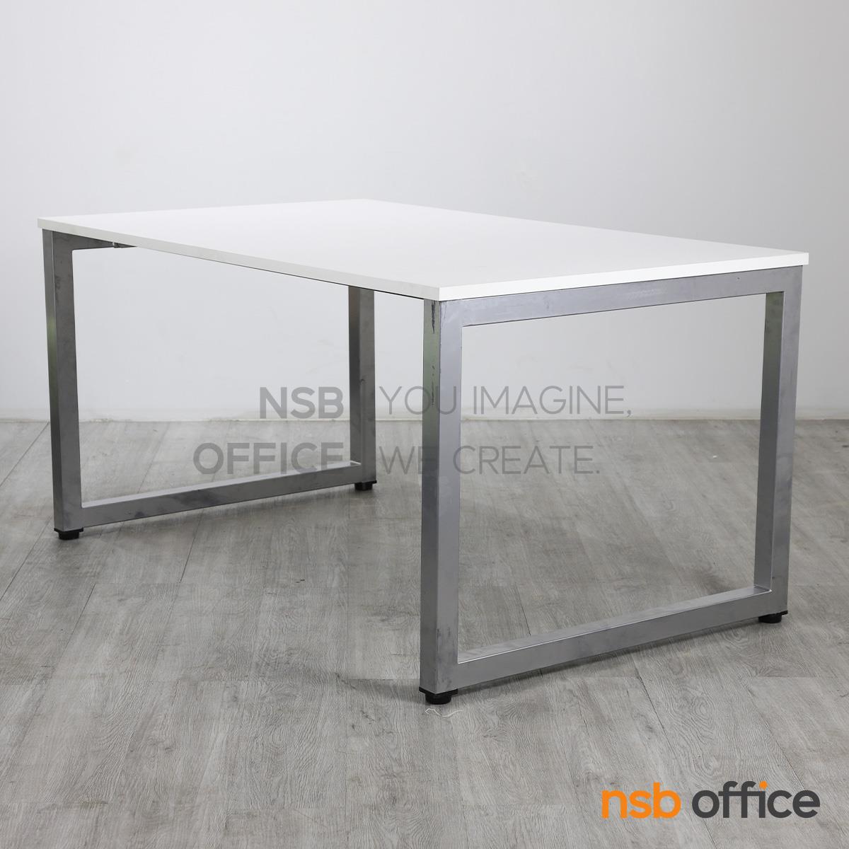 โต๊ะปฏิบัติการหน้าท็อปโฟเมก้าขาวเงา รุ่น Romance (โรแมนซ์) ขนาด 150W cm.  โครงขาสีบรอนซ์