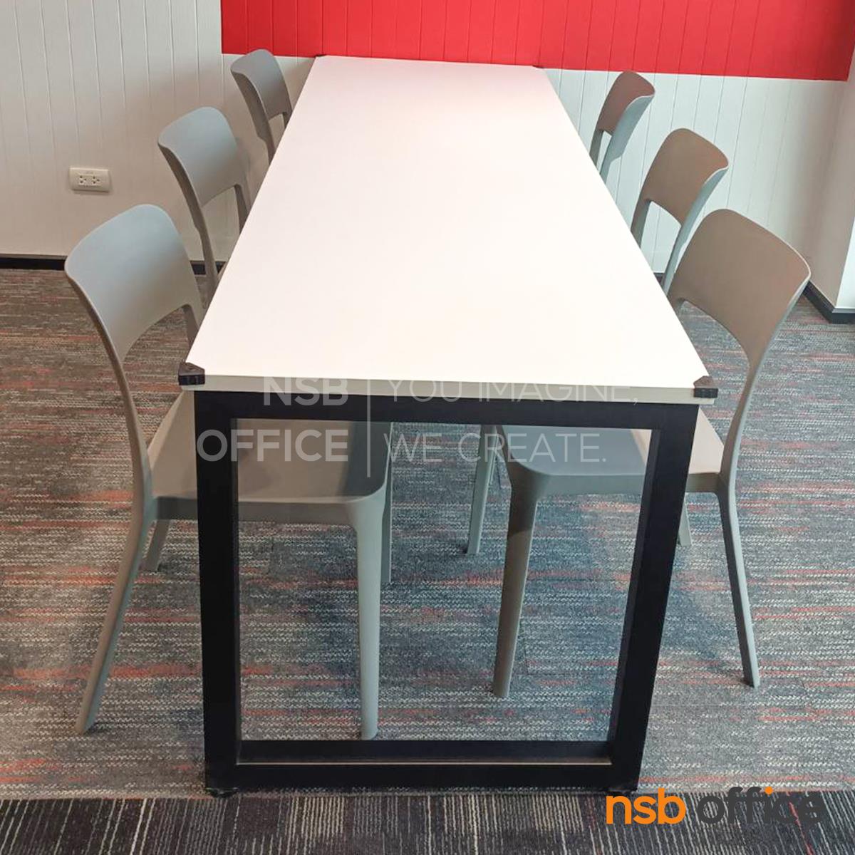 โต๊ะประชุมทรงสีเหลี่ยม รุ่น Everet (เอเวอร์เลต) ขนาด 160W ,180W ,200W cm. ขาเหล็กเหลี่ยม