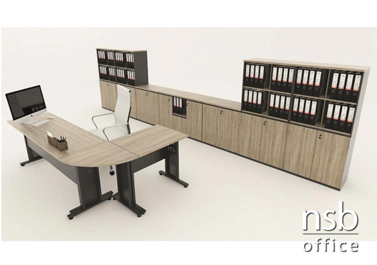  ตู้เอกสาร สูง 163 cm. บน 4 ช่องโล่ง ล่าง 2 บานเปิด