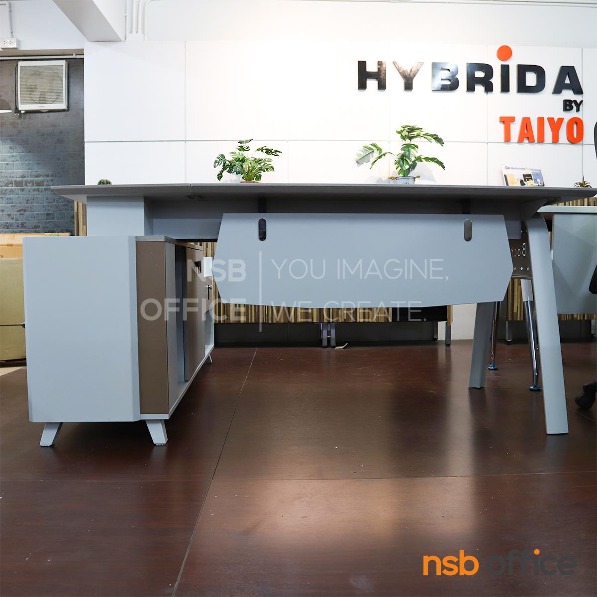 โต๊ะทำงานตัวแอล รุ่น Hudsun (ฮัดสัน) ขนาด 180W ,200W cm. พร้อมตู้ข้าง