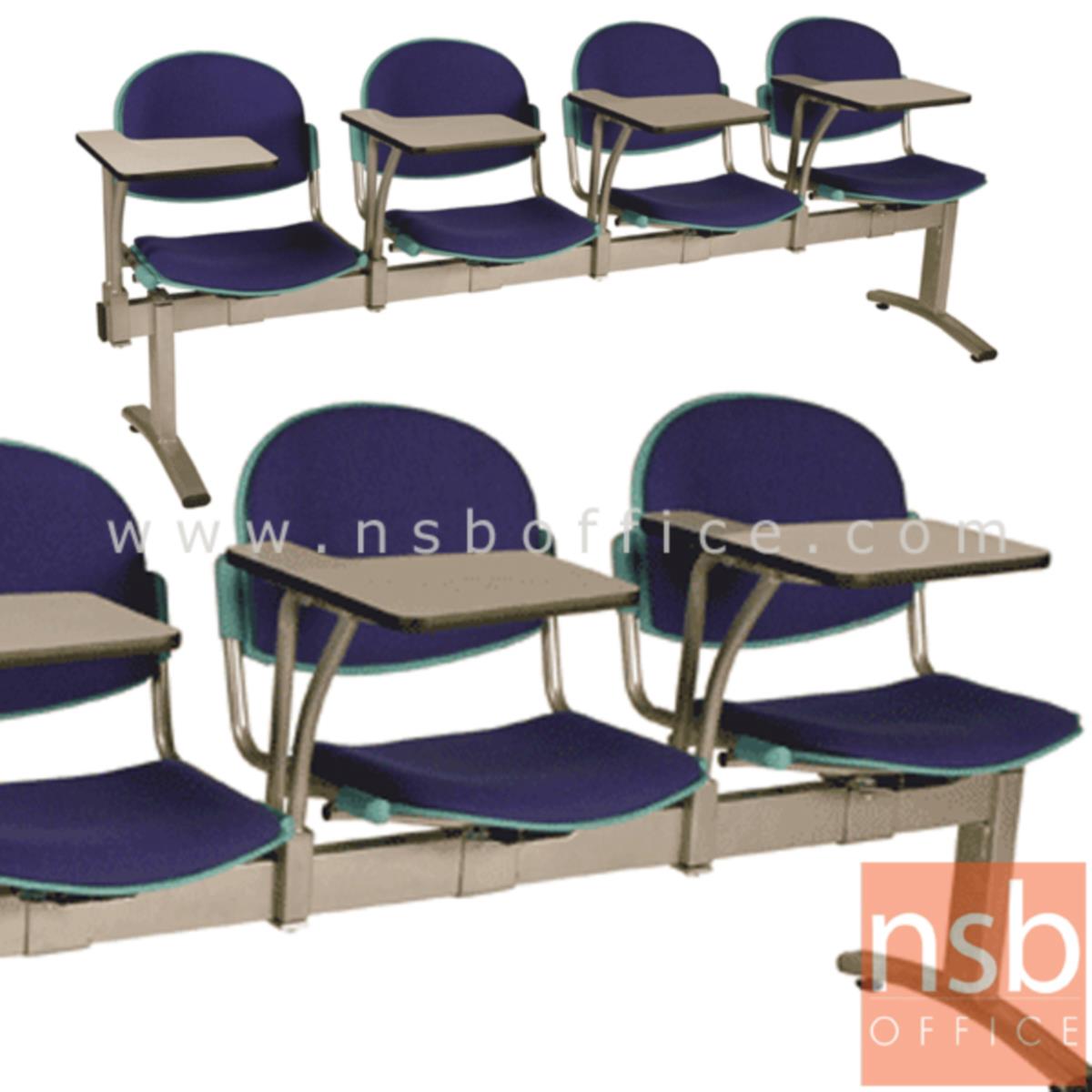 B17A021:เก้าอี้เลคเชอร์แถวเฟรมโพลี่หุ้มเบาะ รุ่น D4656 2 ,3 และ 4 ที่นั่ง ขาเหล็กพ่นสีเทา