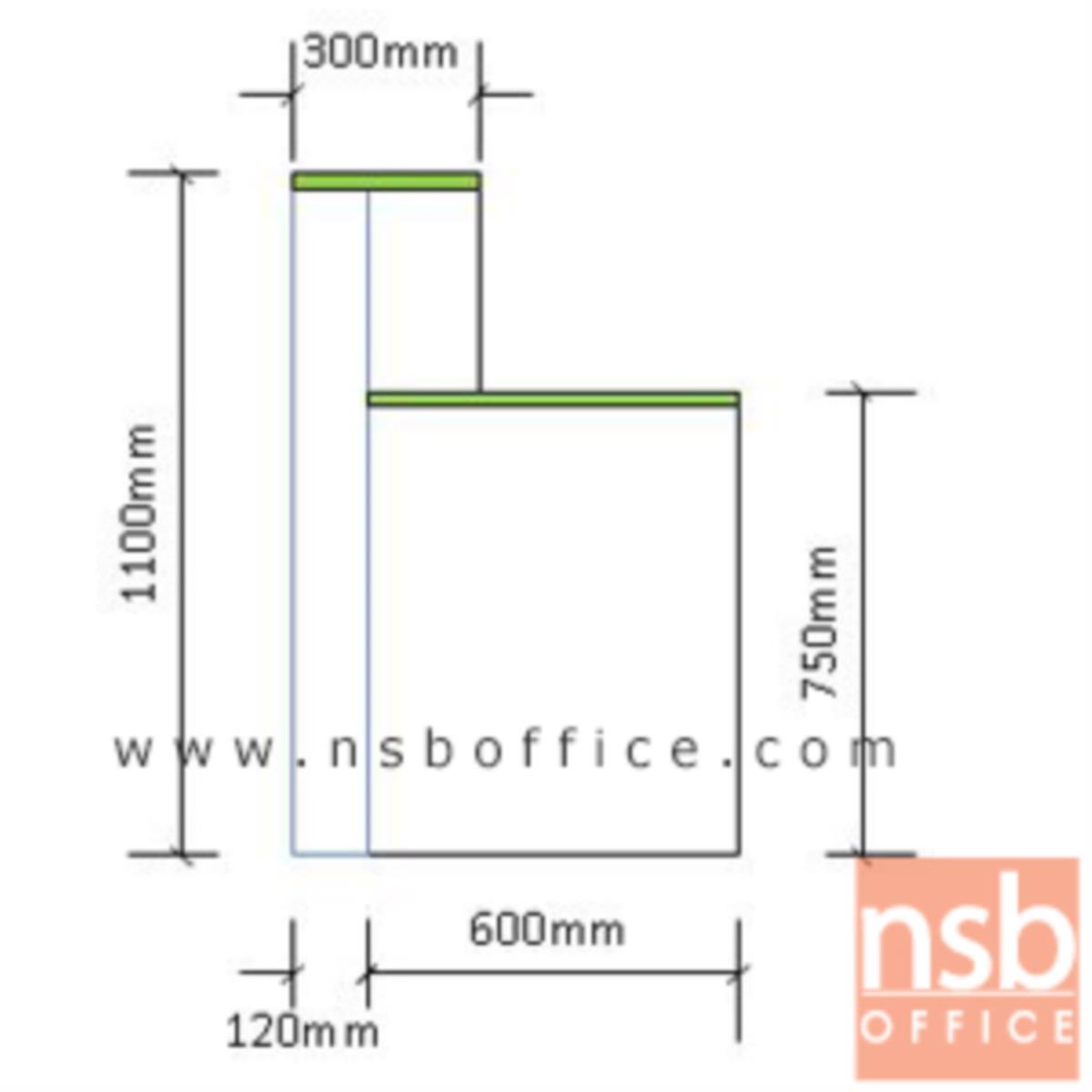 เคาน์เตอร์หน้าตรง 1 ลิ้นชัก  รุ่น Camden (แคมเด็น) ขนาด 122.5W ,137.5W ,152.5W ,162.5W cm.  พร้อมรางคีย์บอร์ด รับผลิตนอกแบบ