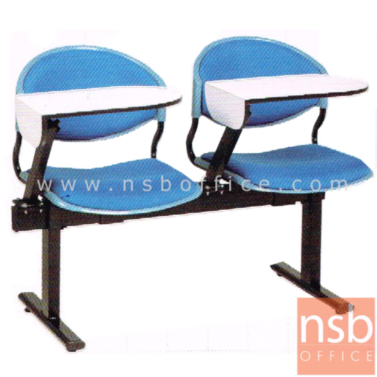 เก้าอี้เลคเชอร์แถวเฟรมโพลี่หุ้มเบาะ รุ่น D190 2 ,3 และ 4 ที่นั่ง ขาเหล็กเหลี่ยมพ่นสี 