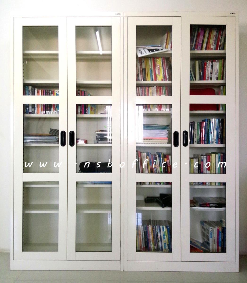  ตู้เอกสาร 2 บานเปิดกระจกสูง 200 cm.