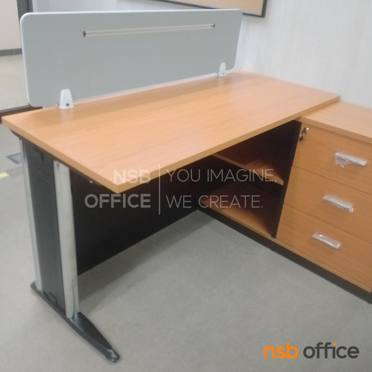 โต๊ะทำงานตัวแอล รุ่น Merson (เมอร์สัน) ขนาด 140W cm. พร้อมตู้อเนกประสงค์ข้าง เมลามีน