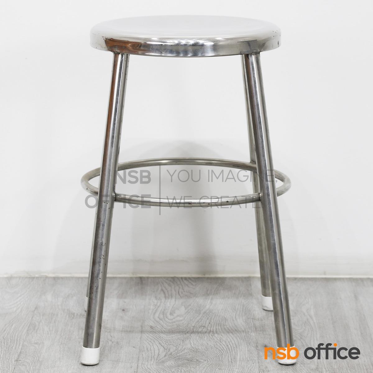เก้าอี้บาร์สตูลที่นั่งกลม รุ่น NK-STAINLESS-1S  สแตนเลสล้วน