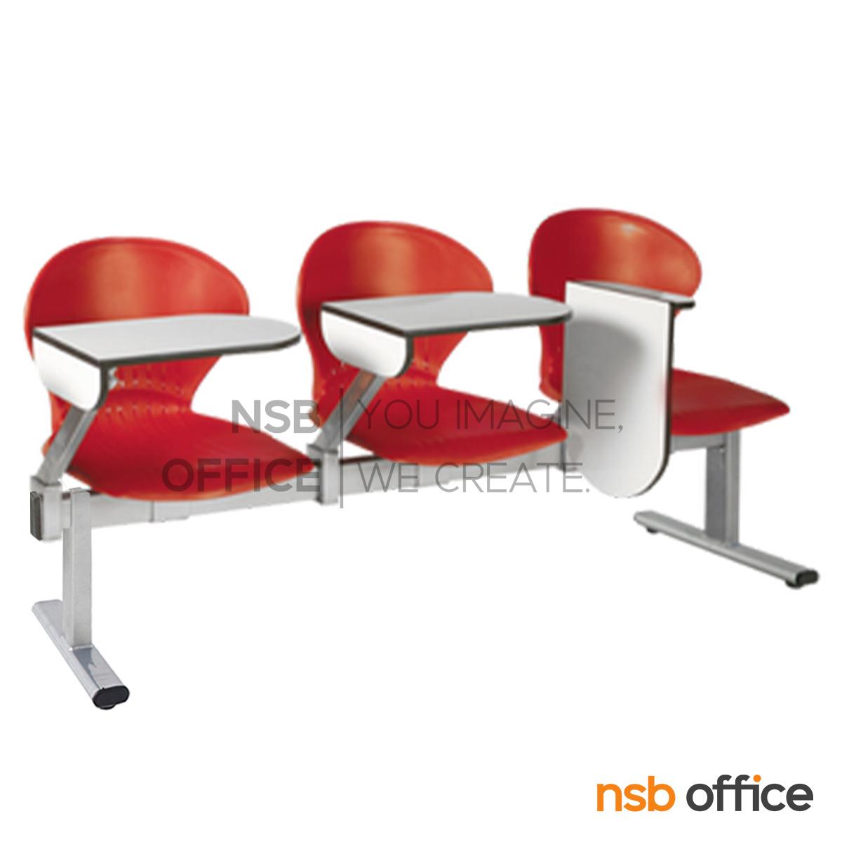 B17A028:เก้าอี้เลคเชอร์แถวเฟรมโพลี่ รุ่น D876 2 ,3 และ 4 ที่นั่ง ขาเหล็กพ่นสีเทา