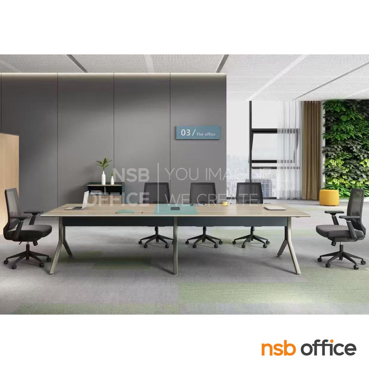 โต๊ะประชุมทรงสี่เหลี่ยม รุ่น Bolivia (โบลิเวียร์) ขนาด 360W cm.  ขาเหล็ก