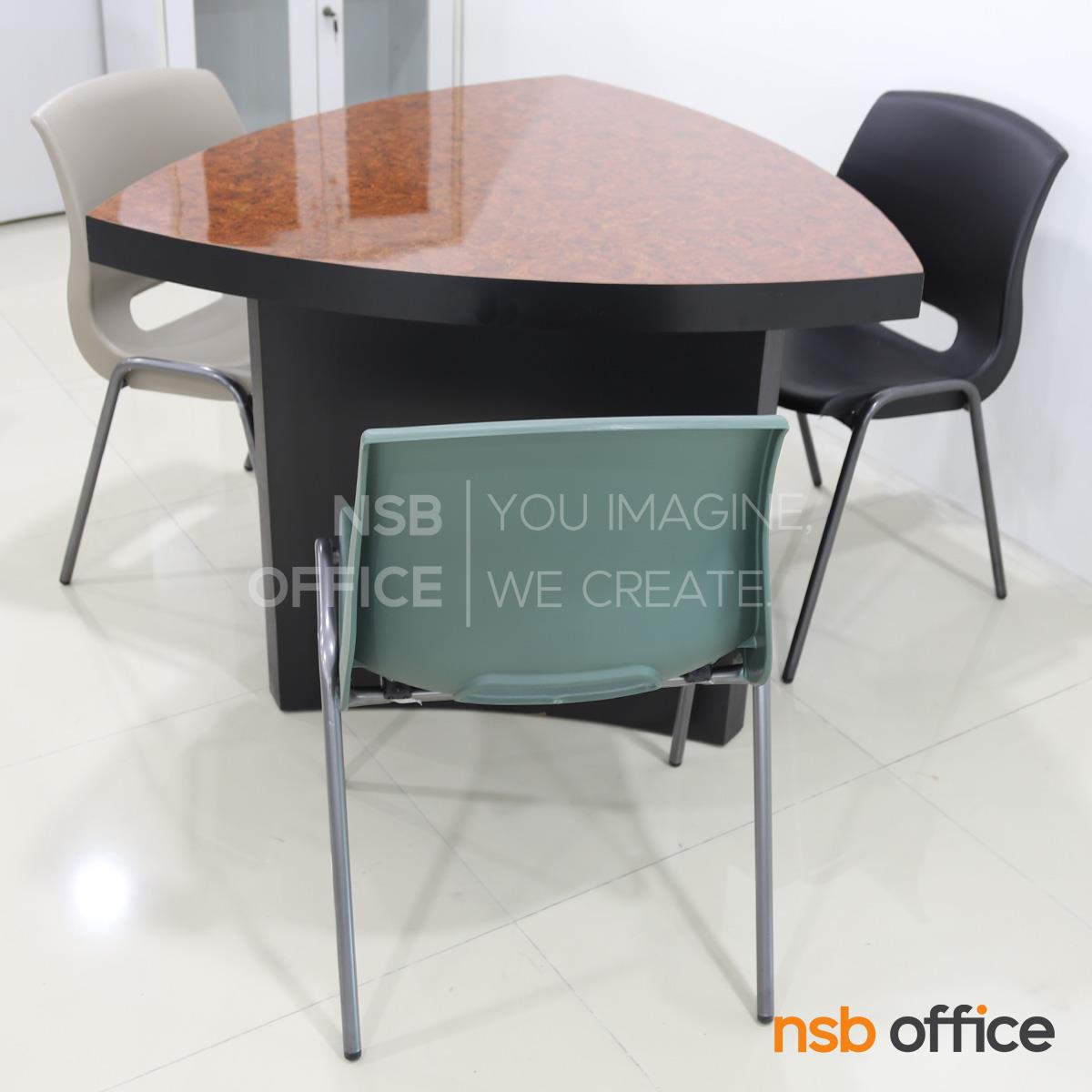 ชุดโต๊ะหน้าท็อปสี่เหลี่ยมทรงหยดน้ำ 3 ที่นั่ง  รุ่น Diorite (ไดออไรต์) ขนาด 97W cm.  พร้อมเก้าอี้โพลี