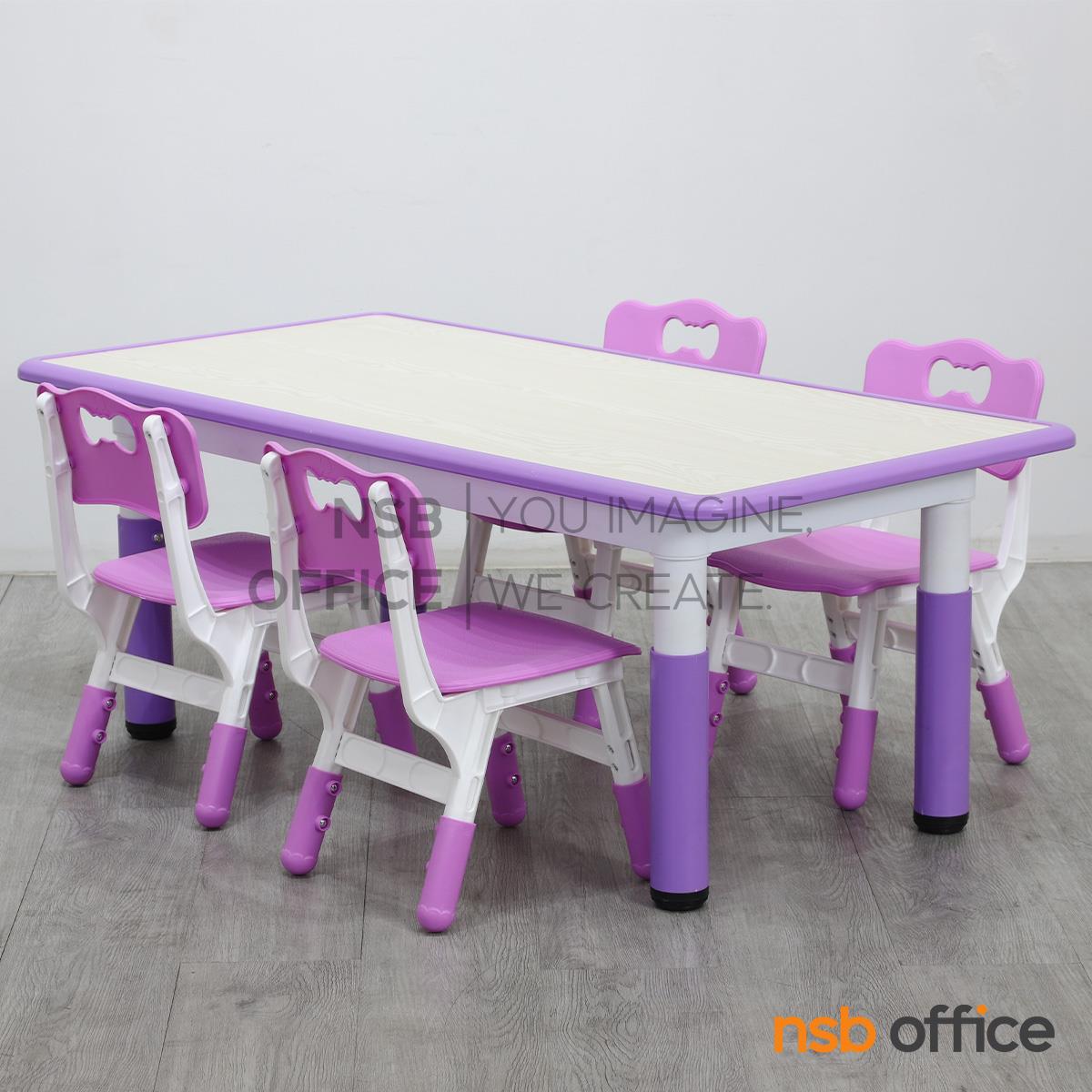 ชุดโต๊ะและเก้าอี้นักเรียนสีสัน รุ่น Zynel II (ซีเนล 2)  (โต๊ะ 1 + เก้าอี้ 4)