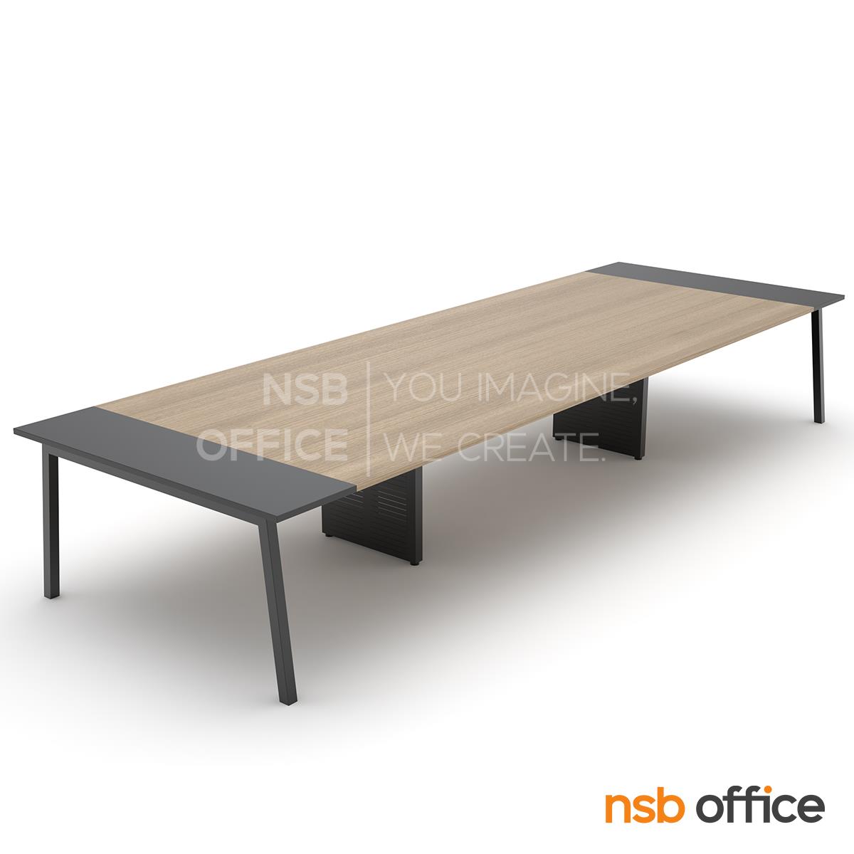 โต๊ะประชุมสี่เหลี่ยมมุมมน รุ่น Slack (สแลค)  150D cm.  ขาเหล็ก