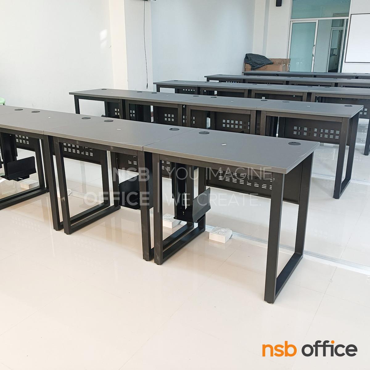 โต๊ะทำงาน รุ่น Aaron (อาร์รอน) 80,100,120,135,150,180W cm บังตาเหล็ก ขาเหล็กสีดำ
