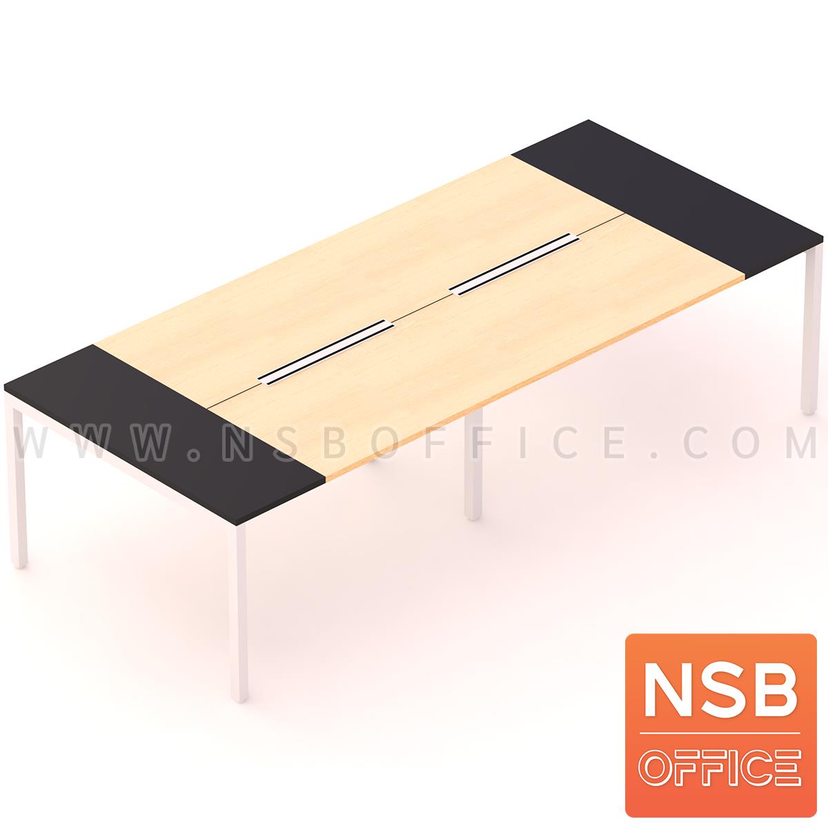 A05A175:โต๊ะประชุมทรงสี่เหลี่ยม 120D cm. รุ่น NSB-SQ12  พร้อมรางไฟแบบสองทาง รหัส A24A006