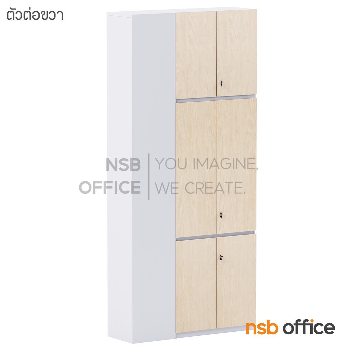 ตู้เอกสารเข้ามุม 6 บานเปิดทึบ รุ่น Ombrelix (ออมเบรลิกซ์) ขนาด 120W*270H cm. เมลามีน