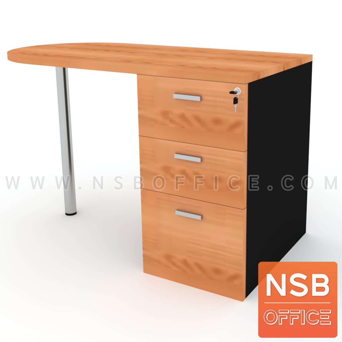 หน้าท็อปผลิตจากไม้ปาร์ติเกิลเคลือบผิวเมลามีน หนา 25 มม. ทนความชื้น ทนความร้อนและทนต่อรอยขีดข่วน  โต๊ะทำงานหมอ และโต๊ะตรวจแพทย์ 3 ลิ้นชัก