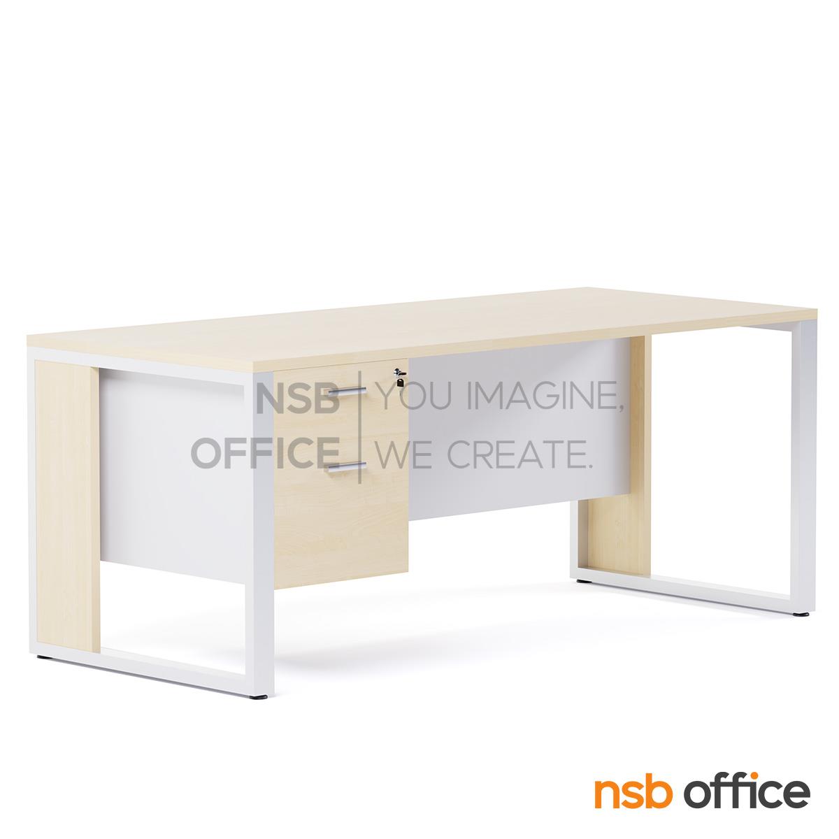 โต๊ะผู้บริหาร 2 ลิ้นชัก  รุ่น Levonix (เลโวนิกซ์) ขนาด 180W cm.  โครงขาเหล็ก