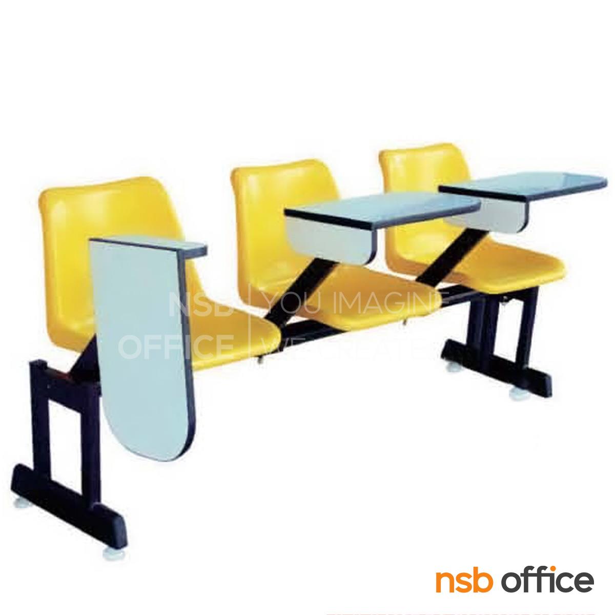 B17A030:เก้าอี้เลคเชอร์แถวเฟรมโพลี่ รุ่น PC311LV 3 และ 4 ที่นั่ง ขาเหล็กพ่นดำ