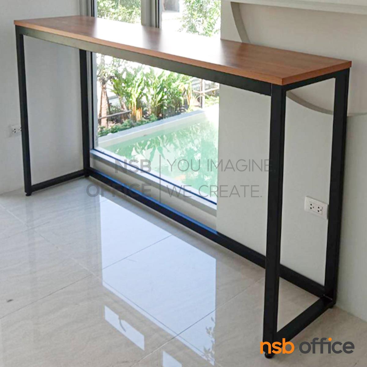 โต๊ะเคาน์เตอร์บาร์สูงหน้าตรง รุ่น Bar-B ขนาด 120W, 150W, 180W cm.  ขาเหล็ก