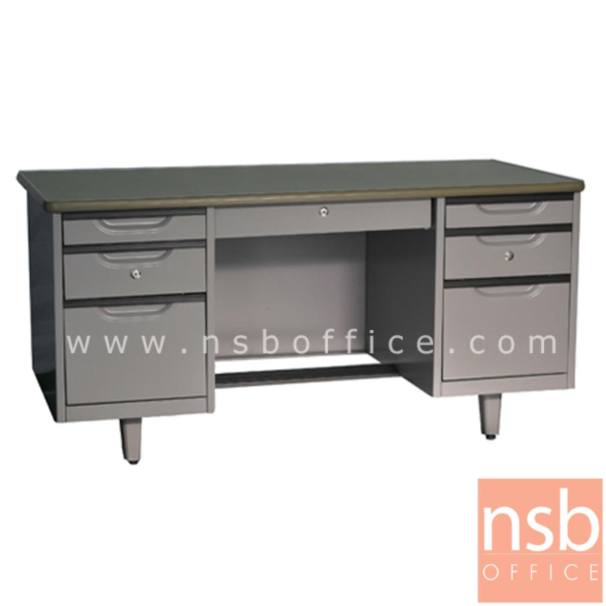 E30A018:โต๊ะทำงานเหล็ก 7 ลิ้นชัก รุ่น WDE ขนาด 4.5 ฟุต ,5 ฟุต 