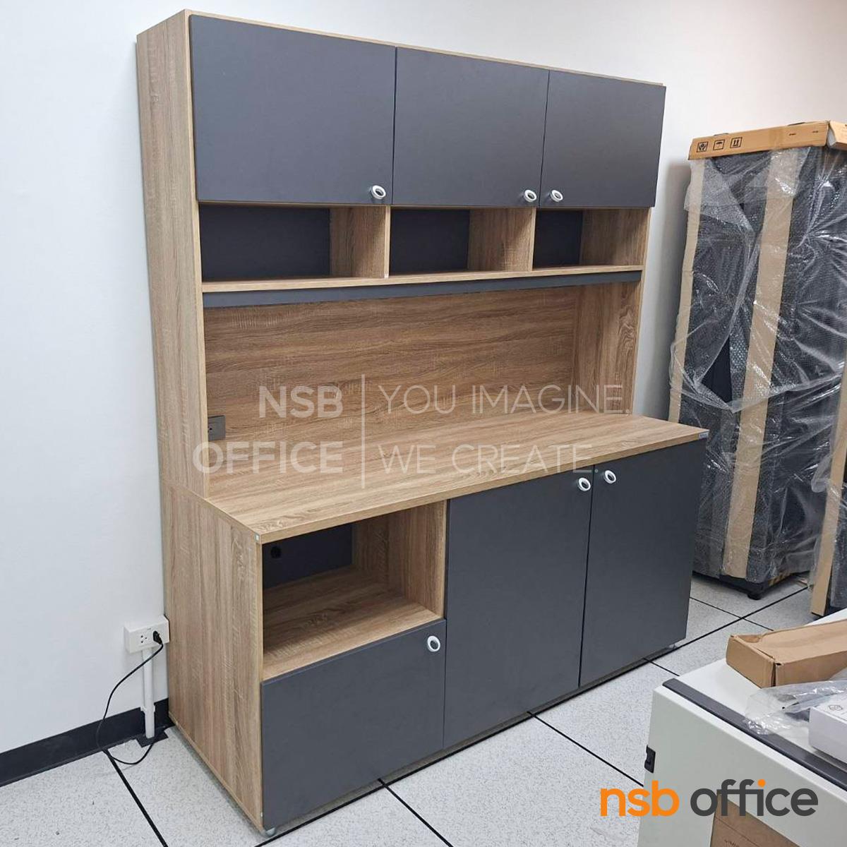 ชุดตู้ครัว  รุ่น Nexor (เน็กเซอร์) ขนาด 180W cm.  มีชั้นวางไมโครเวฟด้านล่าง