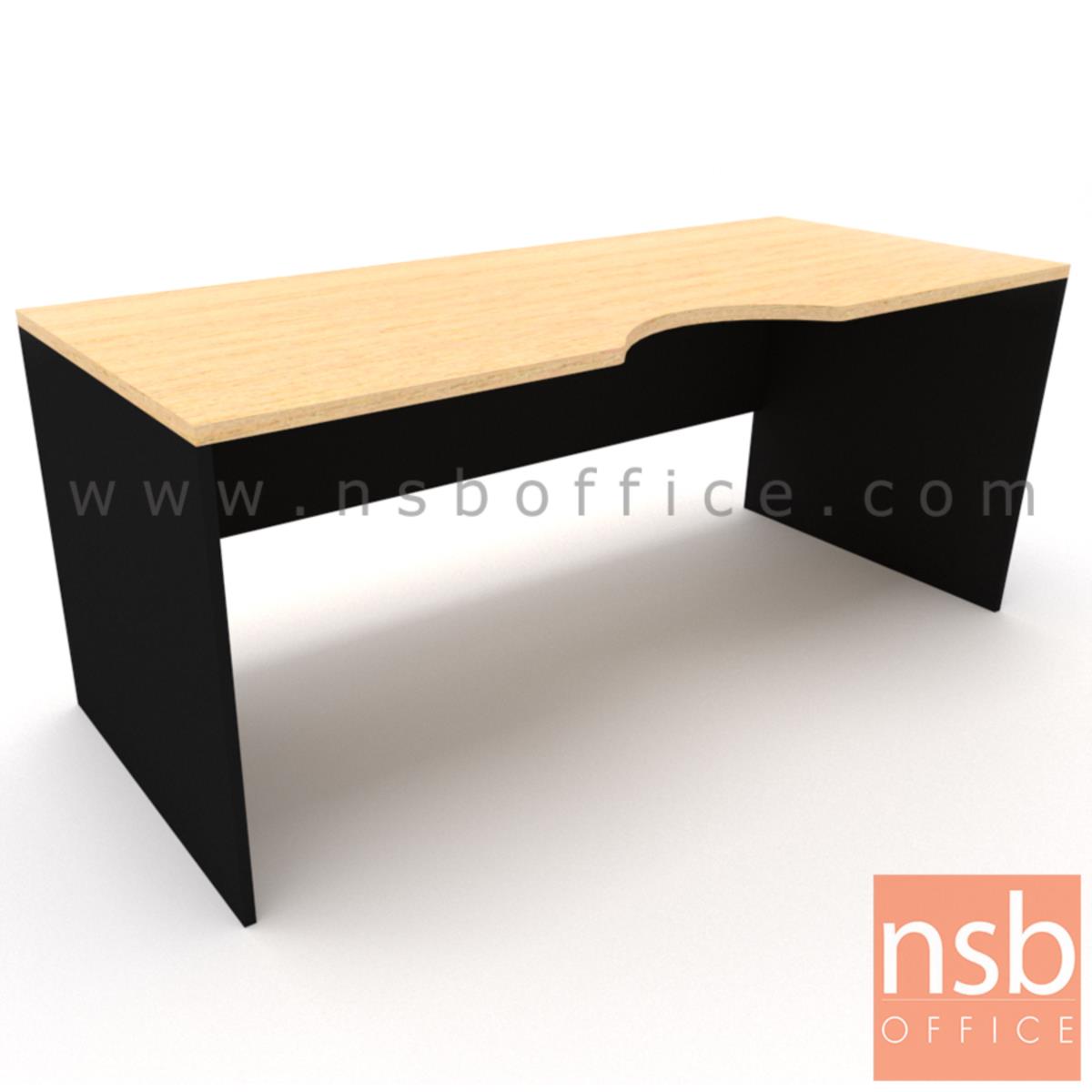 โต๊ะทำงานโล่งหน้าเว้าโค้งใบไม้   ขนาด 120W,150W,180W*(60D,75D) cm.  ไม่รวมพาร์ทิชั่น