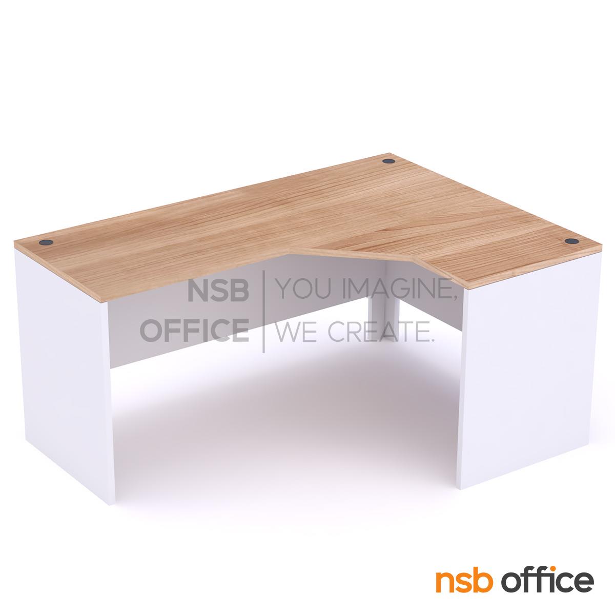 โต๊ะทำงานตัวแอลหน้าโค้งเว้า   รุ่น Simpson (ซิมป์สัน) ขนาด 150W, 165W, 180W cm.  