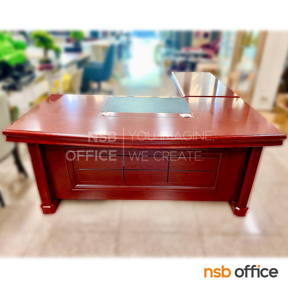 โต๊ะทำงานผู้บริหารตัวแอล รุ่น Avarius (อาวาเรียส) ขนาด 160W ,180W ,200W cm. พร้อมตู้ลิ้นชักและตู้ข้าง