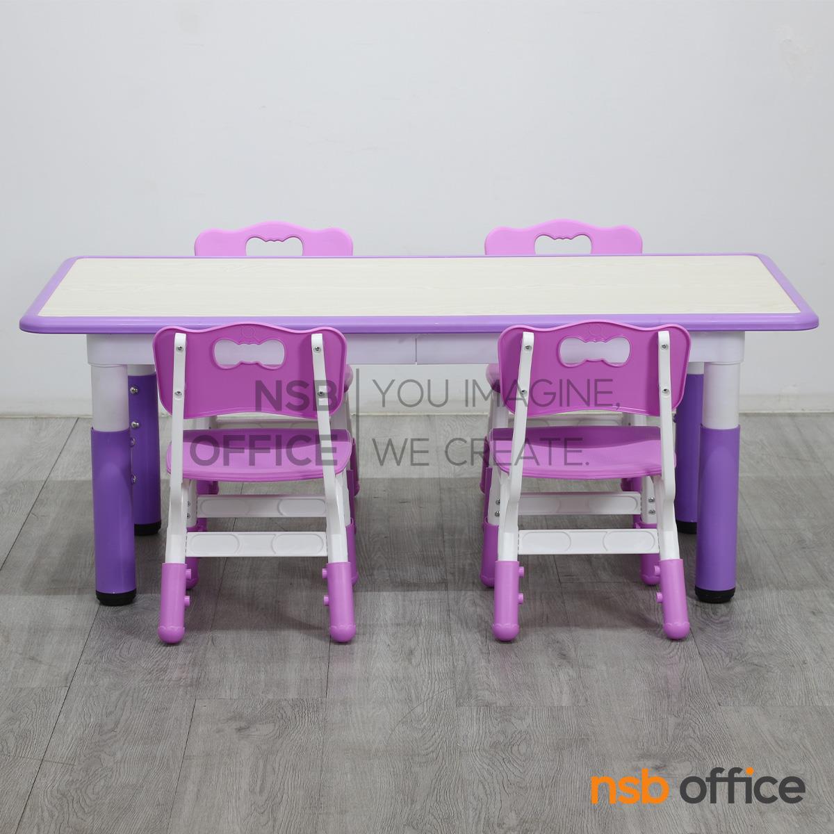 ชุดโต๊ะและเก้าอี้นักเรียนสีสัน รุ่น Zynel II (ซีเนล 2)  (โต๊ะ 1 + เก้าอี้ 4)