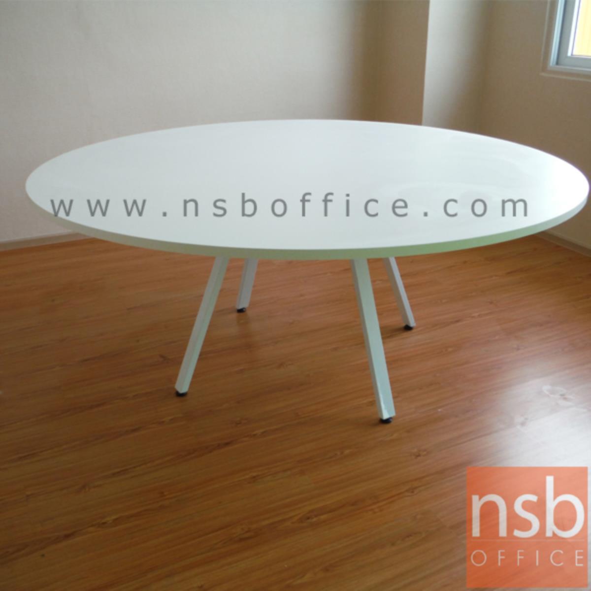 โต๊ะประชุมทรงวงกลม รุ่น Cambric II ขนาด 150Di cm.  ขาเหล็กกล่องทำสี