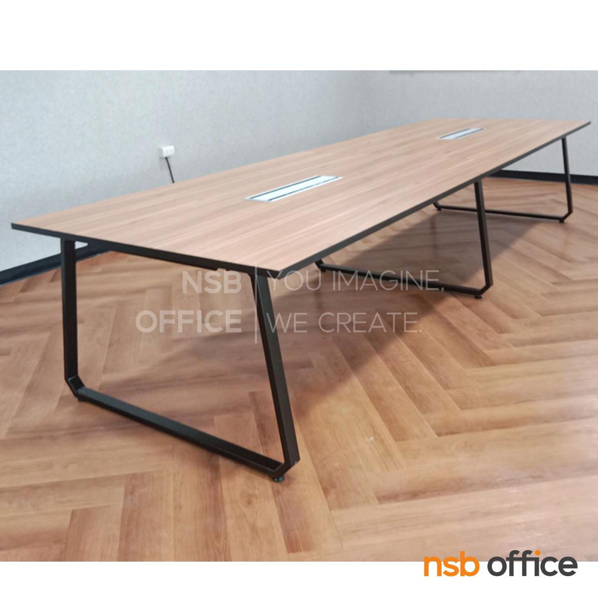 โต๊ะประชุมทรงสี่เหลี่ยม รุ่น Fergus (เฟอร์กัซ) ขนาด 320W , 400W ,480W cm. พร้อมรางไฟแบบสองทาง รหัส A24A006