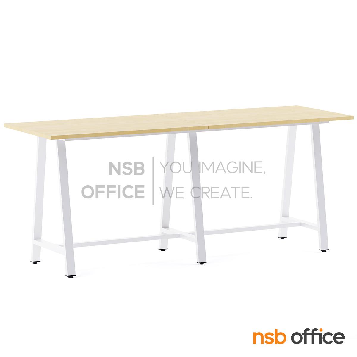 โต๊ะประชุมกลุ่มย่อย บาร์สูง รุ่น Bar-A ขนาด 150W, 180W, 210W, 240W cm.  ขาเหล็ก 3 x 6 cm พ่นสี