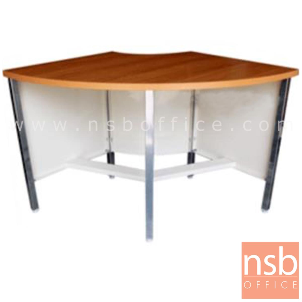 โต๊ะเข้ามุมทรงโค้ง รุ่น Bambalina (แบมบอลลิน่า) ขนาด R91 ,R120 cm.  เมลามีน โครงเหล็ก